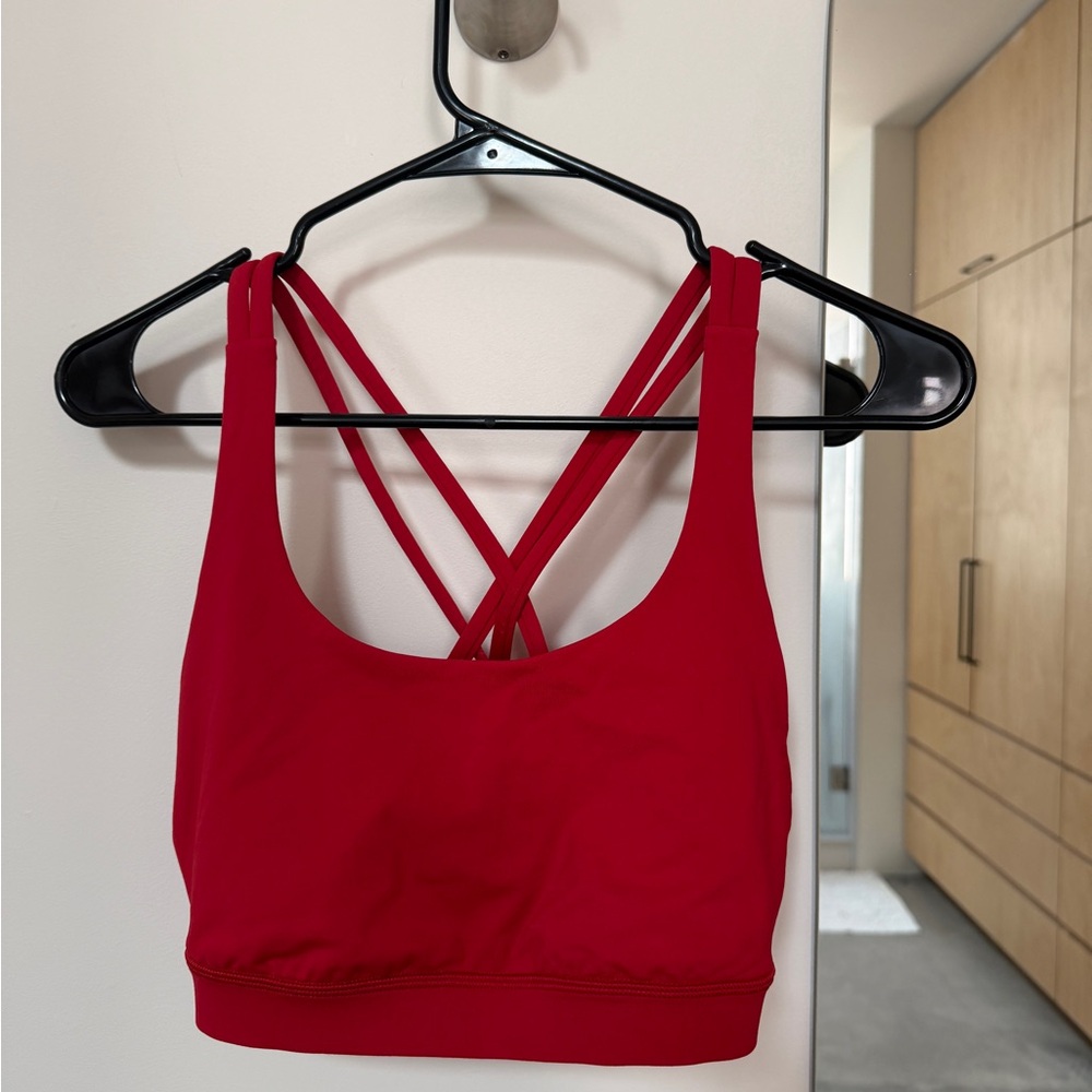 Lululemon Women's Red Strappy Sports Bra